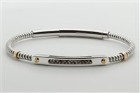 Pulsera Arkano Hombre Brooklyn in Oro blanco Zaffiro 3.1 Ct BRZ310BG/TB - BRZ310BG/TB